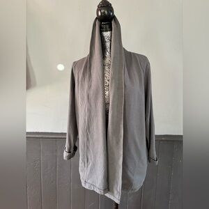 Lands' End Charcoal Open Front Cardigan